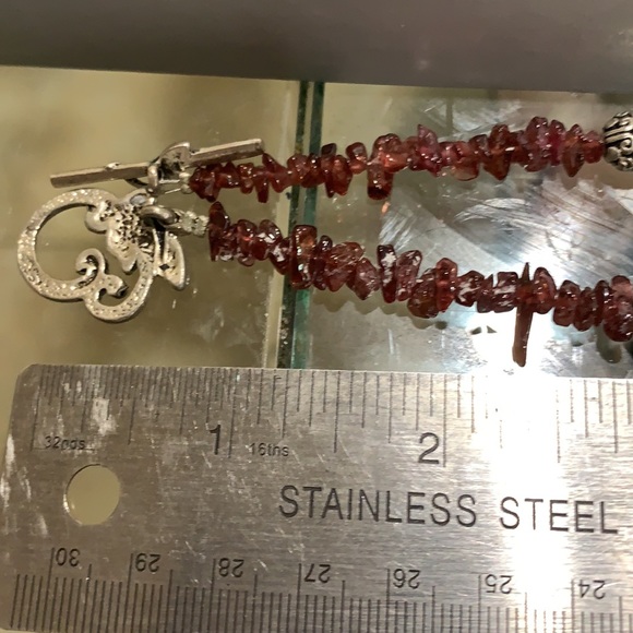 GARNET AND STERLING-SILVER set- - Picture 9 of 11